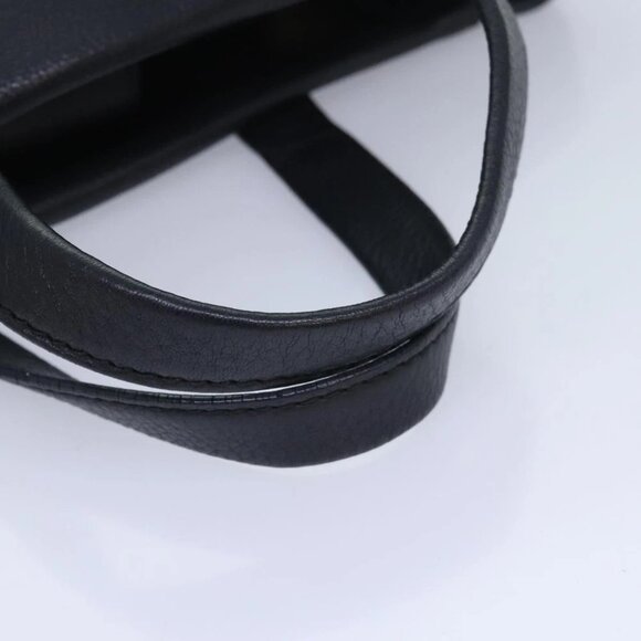 Salvatore Ferragamo Vala Hand Bag Leather Black Gold Auth bs18289 - Picture 8 of 16